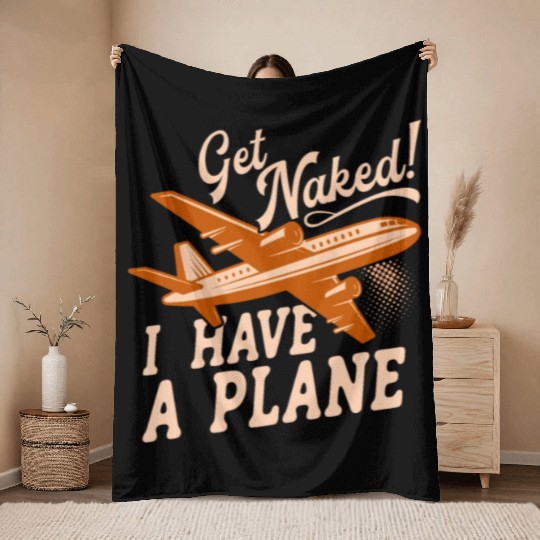 Airline Pilot Aviation Pun For a Corporate Pilot Throw Blankets