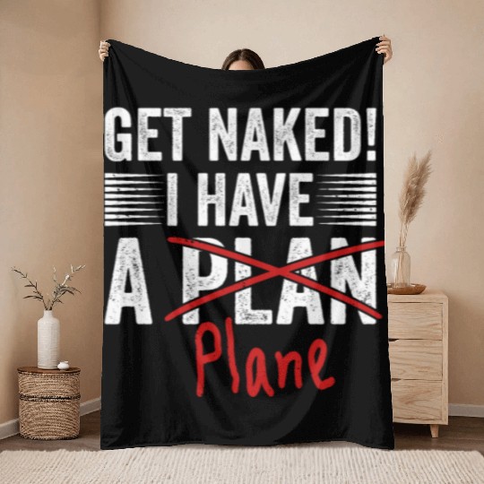 Airline Pilot Aviation Pun For a Corporate Pilot Throw Blankets