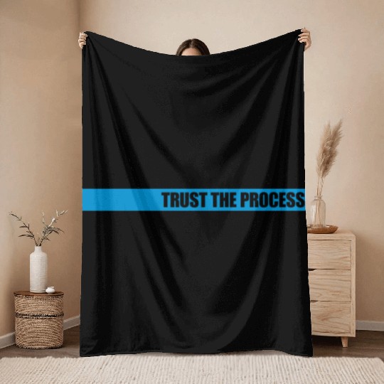 trust the process quote Throw Blankets