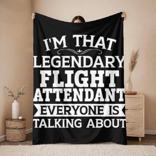 Flight Attendant Stewardess Cabin Crew Throw Blankets