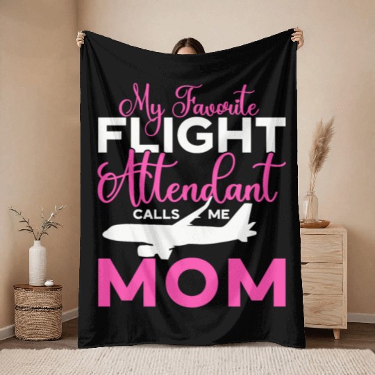 Flight Attendant Stewardess Cabin Crew Throw Blankets