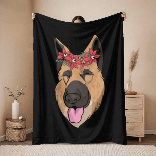 Dog German Shepherd Throw Blankets