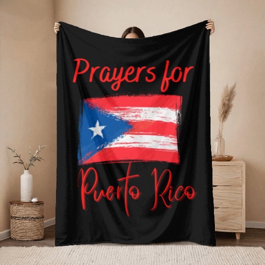 Puerto Rico Prayers Throw Blankets