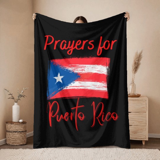 Puerto Rico Prayers Throw Blankets