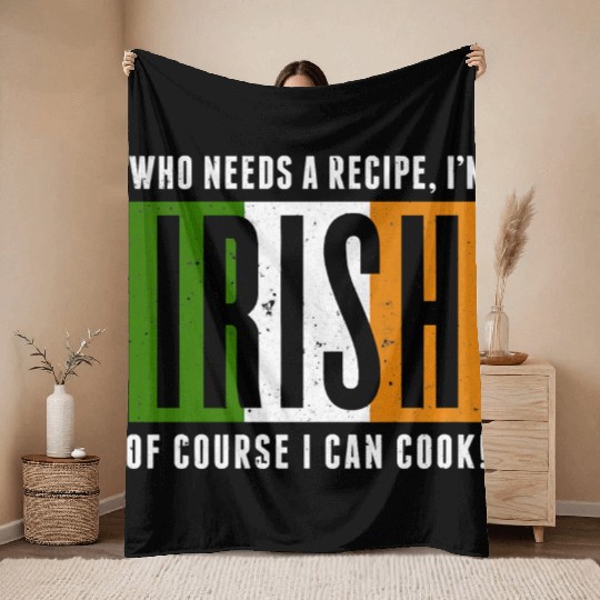 Funny Irish Cook Throw Blankets Irish Cooking Throw Blankets