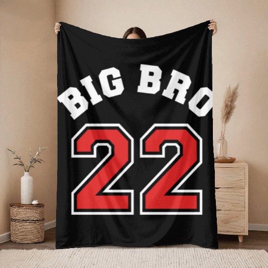 Big Bro 2022 Big Brother Baby Pregnancy Birth Boy Throw Blankets