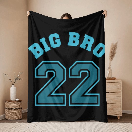 Big Bro 2022 Big Brother Baby Pregnancy Birth Boy Throw Blankets