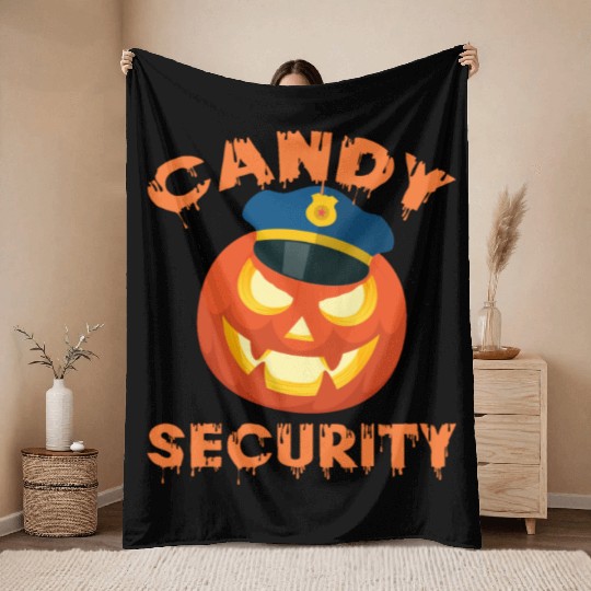 Candy Security Throw Blankets