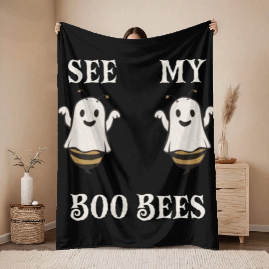 See My Boo Bees Throw Blankets
