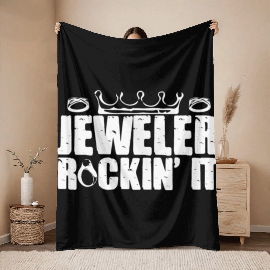 Jewellery Joke Jeweler Jewelry Diamond Gemstone Throw Blankets