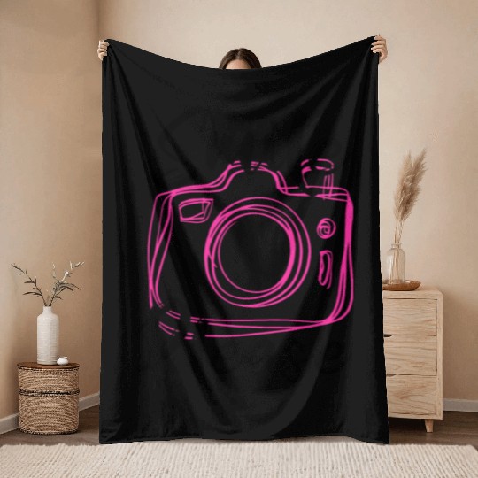 Photography Photographer Camera Throw Blankets