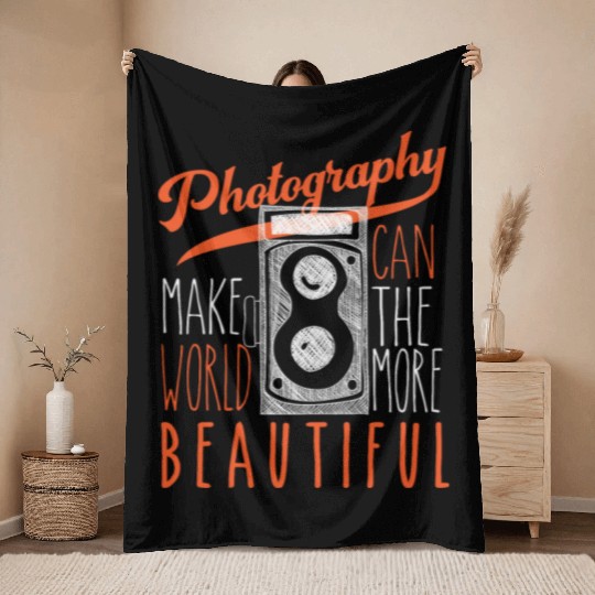 Photography Photographer Camera Throw Blankets