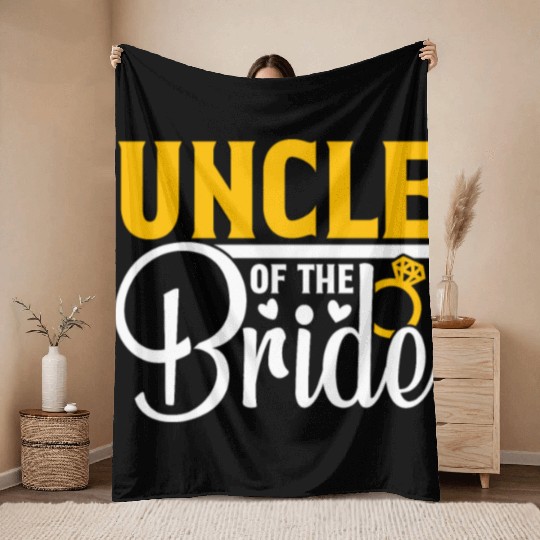 Uncle Of The Bride Wedding Party Matching Gift Throw Blankets