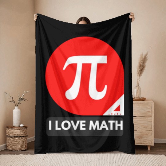 I love Math Throw Blankets