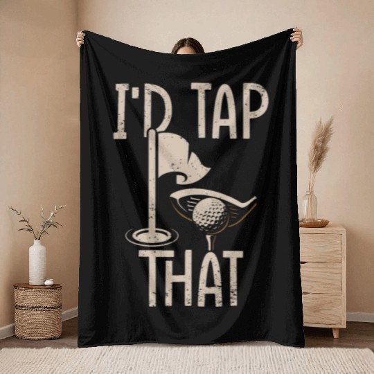 Funny Goofy Mini Golf Quotes Putt Putt Legend Throw Blankets