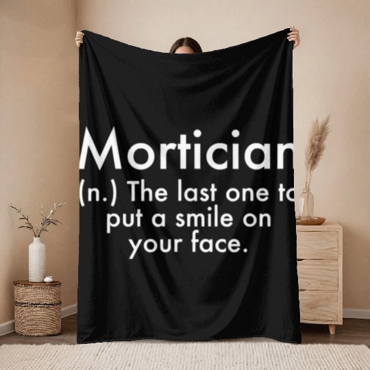 Mortician Definition Mortuary Science Student Mort Throw Blankets