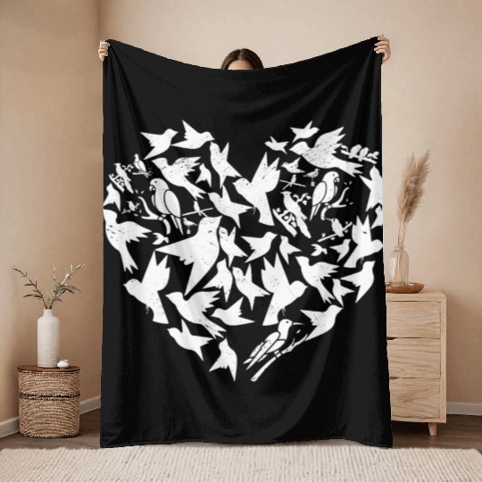 Bird Lover Birdwatching Bird Whisperer Throw Blankets