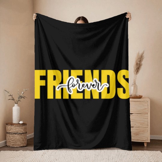 Friends forever. World's friendship day Throw Blankets