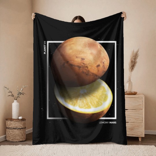Space astronaut science planets astronomy design Throw Blankets