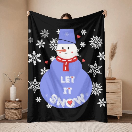 Snowman Throw Blankets