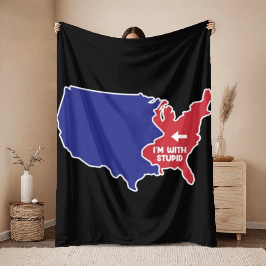 New Jersey US Design for patriotic New Jerseyans Throw Blankets