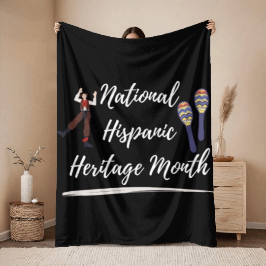 national Hispanic heritage month Throw Blankets