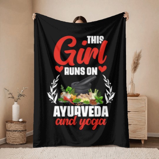 This Girl Runs On Alternative Medicine Healing Throw Blankets