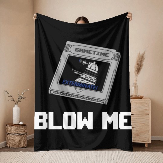 BLOW ME Throw Blankets