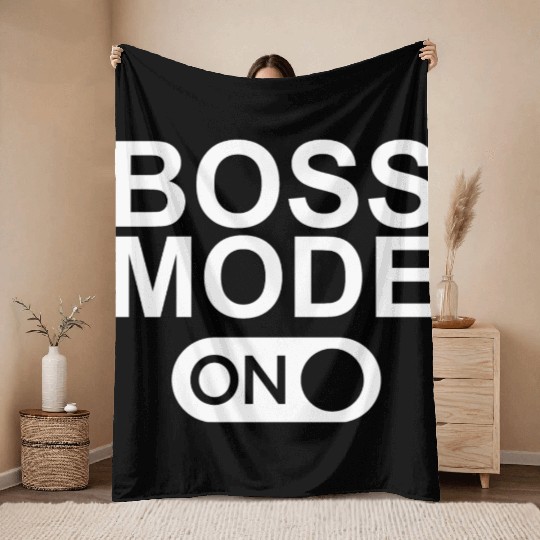 Boss Mode On Throw Blankets