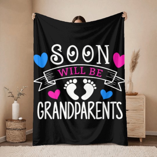 We Will Soon Become Grandparents, Be Grandparents Throw Blankets