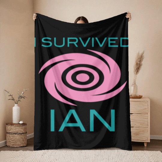 I Survived Ian Throw Blankets