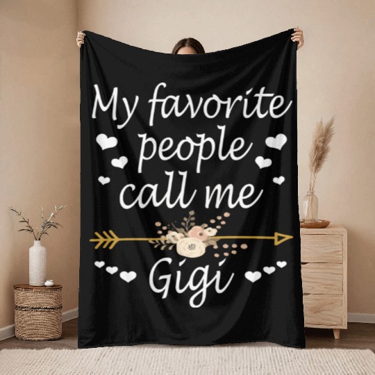 My Favorite People Call Me Gigi Christmas Throw Blankets