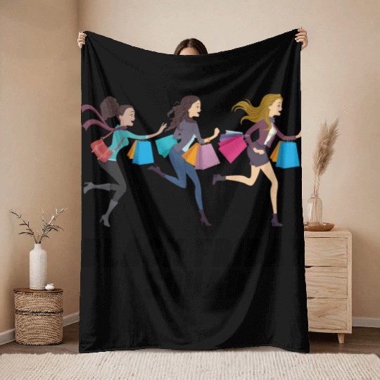 Black Friday Squad Throw Blankets