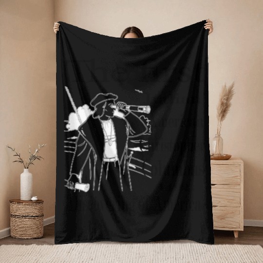 The first italian american Christopher columbus Throw Blankets