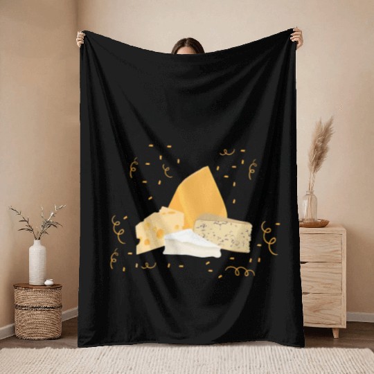 Super Cheesy Birthday Party Natal Day Cheese Throw Blankets