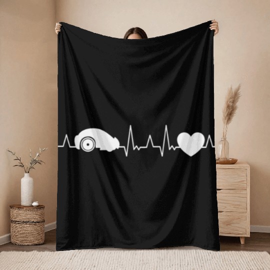 Mähroboter Herzschlag Lawn Robot Throw Blankets