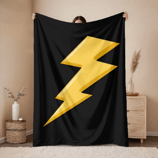 Bolt of lightning, lightning, bolt Throw Blankets