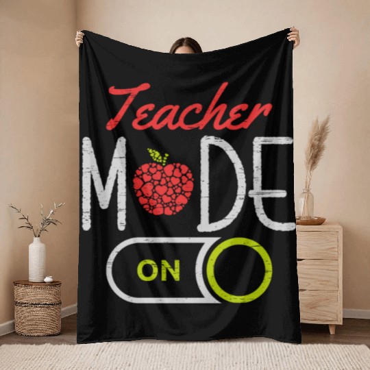 Teacher Mode On University Students School Throw Blankets