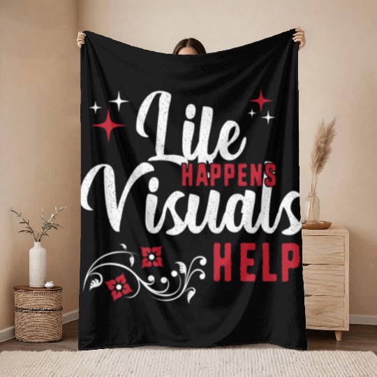 Sped Teacher Aba Therapy Life Happens Visuals Help Throw Blankets