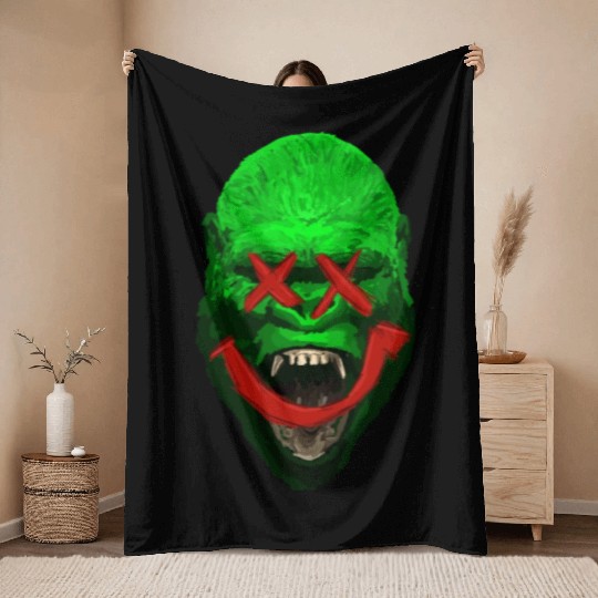 Smile Gorilla Throw Blankets