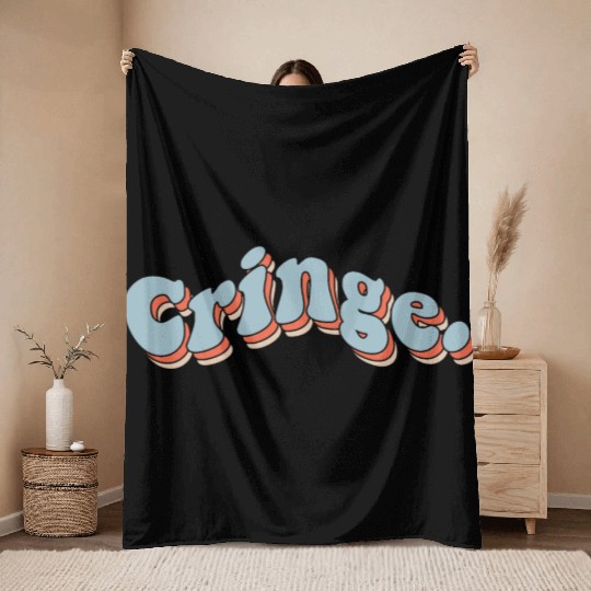 Cringe Throw Blankets