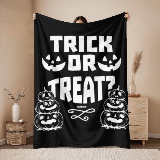 Halloween Party Trick Or Treat Jack O Lantern Throw Blankets