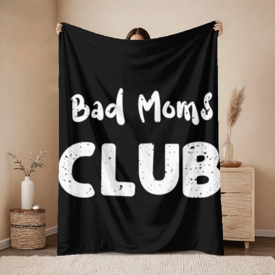 Bad Moms Club - Cheetah Throw Blankets