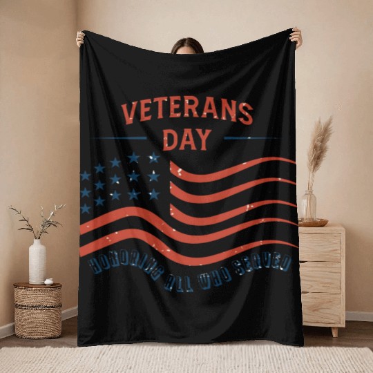 Veterans Day Throw Blankets