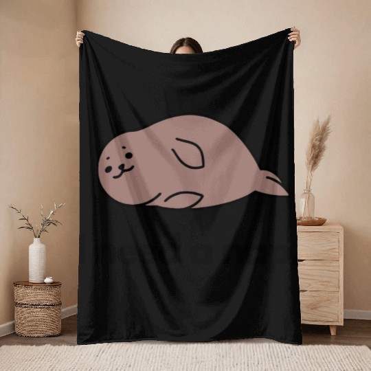 I Need a Nap Sleepy Seal Throw Blankets