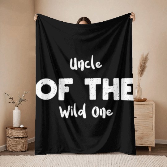Uncle Of The Wild One - Lumberjack Throw Blankets