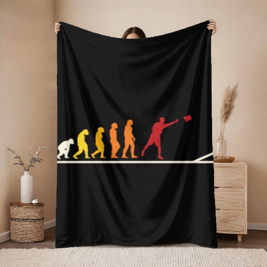 Cornhole Evolution Throw Blankets