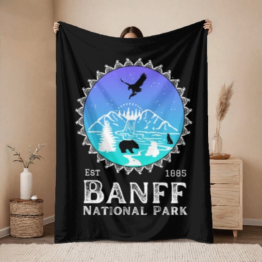 Banff National Park Throw Blankets