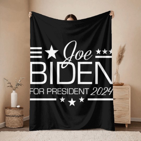 Joe Biden For President 2024 Throw Blankets