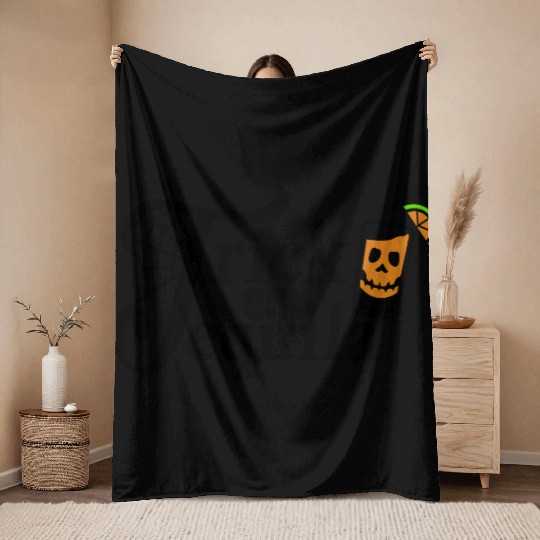 Trick Or Tequila SVG Cut File Throw Blankets